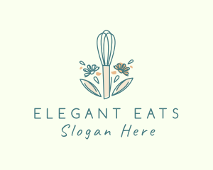 Organic Flower Whisk  logo design