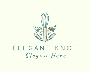 Organic Flower Whisk  logo design