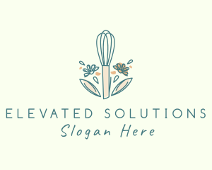 Organic Flower Whisk  logo design