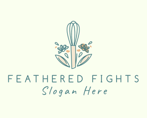 Organic Flower Whisk  logo design