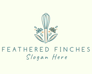 Organic Flower Whisk  logo design