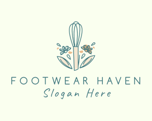 Organic Flower Whisk  logo design