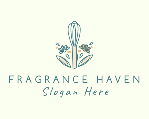 Organic Flower Whisk  logo design