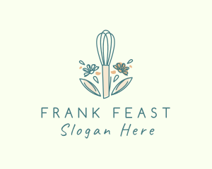 Organic Flower Whisk  logo design