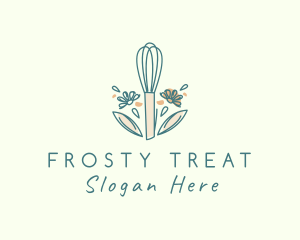 Organic Flower Whisk  logo design