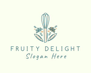 Organic Flower Whisk  logo design