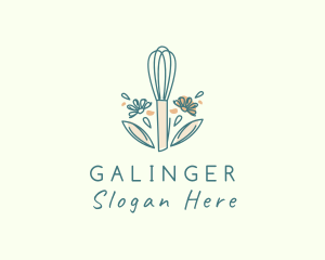 Organic Flower Whisk  logo design