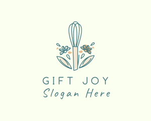 Organic Flower Whisk  logo design