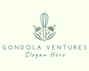 Organic Flower Whisk  logo design