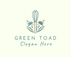 Organic Flower Whisk  logo design