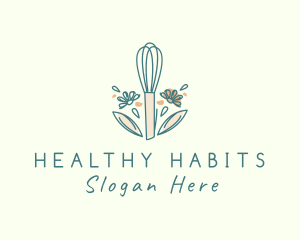 Organic Flower Whisk  logo design