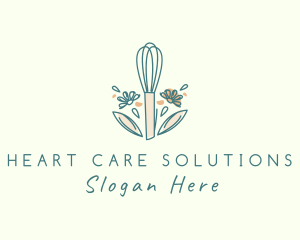 Organic Flower Whisk  logo design