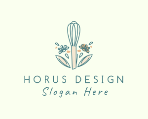 Organic Flower Whisk  logo design