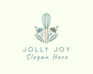 Organic Flower Whisk  logo design