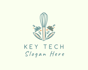 Organic Flower Whisk  logo design