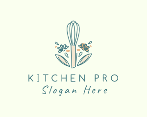 Cookware - Organic Flower Whisk logo design