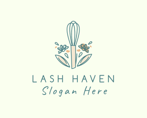 Organic Flower Whisk  logo design