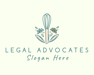 Organic Flower Whisk  logo design