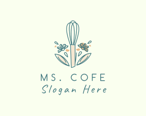 Organic Flower Whisk  logo design