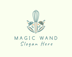 Organic Flower Whisk  logo design