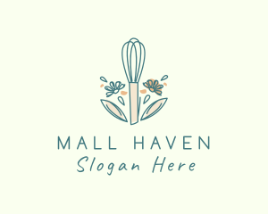 Organic Flower Whisk  logo design