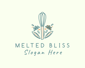 Organic Flower Whisk  logo design