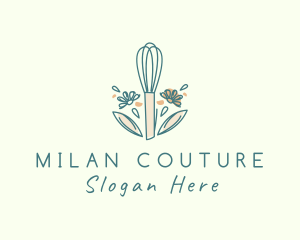 Organic Flower Whisk  logo design