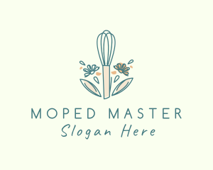 Organic Flower Whisk  logo design