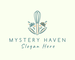 Organic Flower Whisk  logo design