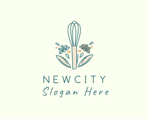 Organic Flower Whisk  logo design