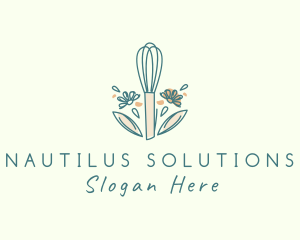 Organic Flower Whisk  logo design