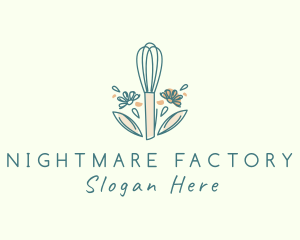 Organic Flower Whisk  logo design