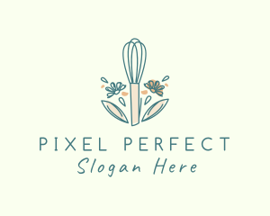 Organic Flower Whisk  logo design