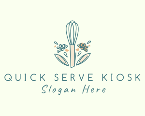 Organic Flower Whisk  logo design