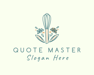 Organic Flower Whisk  logo design