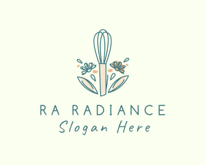 Organic Flower Whisk  logo design