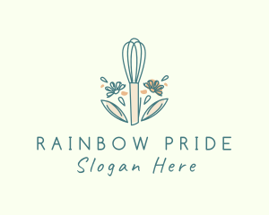 Organic Flower Whisk  logo design