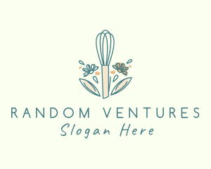 Organic Flower Whisk  logo design