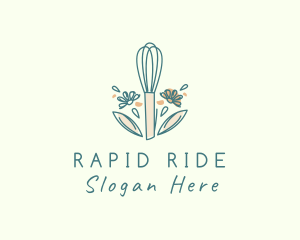 Organic Flower Whisk  logo design