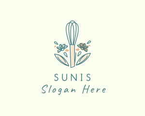 Organic Flower Whisk  logo design