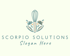 Organic Flower Whisk  logo design