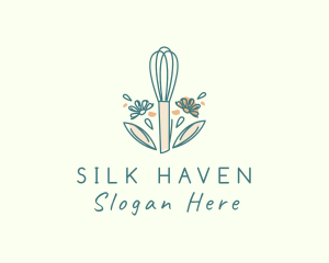 Organic Flower Whisk  logo design