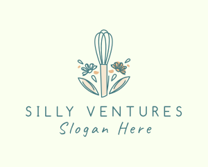 Organic Flower Whisk  logo design