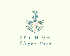 Organic Flower Whisk  logo design