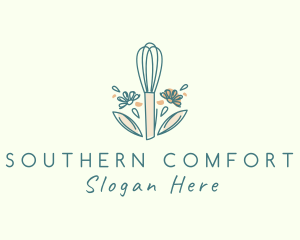 Organic Flower Whisk  logo design