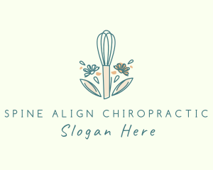 Organic Flower Whisk  logo design