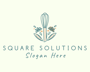 Organic Flower Whisk  logo design