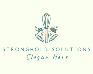 Organic Flower Whisk  logo design