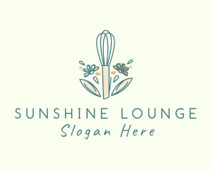 Organic Flower Whisk  logo design