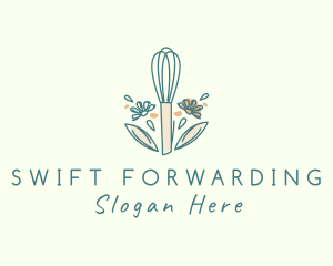 Organic Flower Whisk  logo design